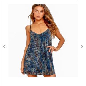 LuLus Patina Blue Dress